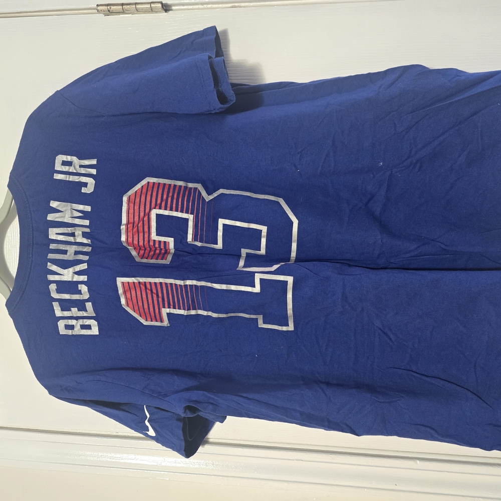 New York Giants Odell Beckham Jr Shirt Adult Xl Blue Short Sleeve NFL Men's